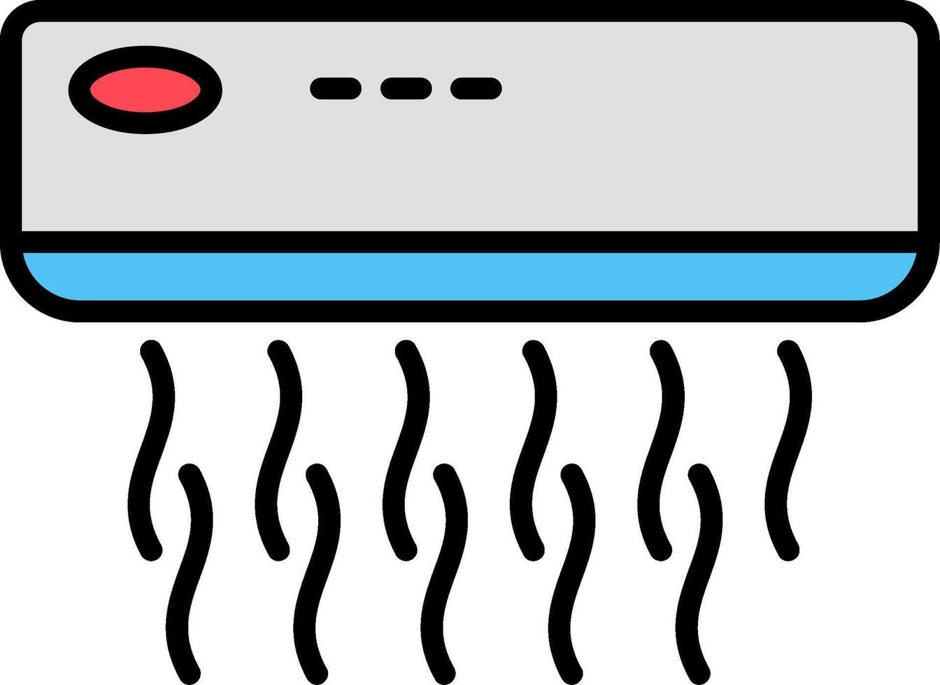 Air Conditioner Line Filled Icon vector