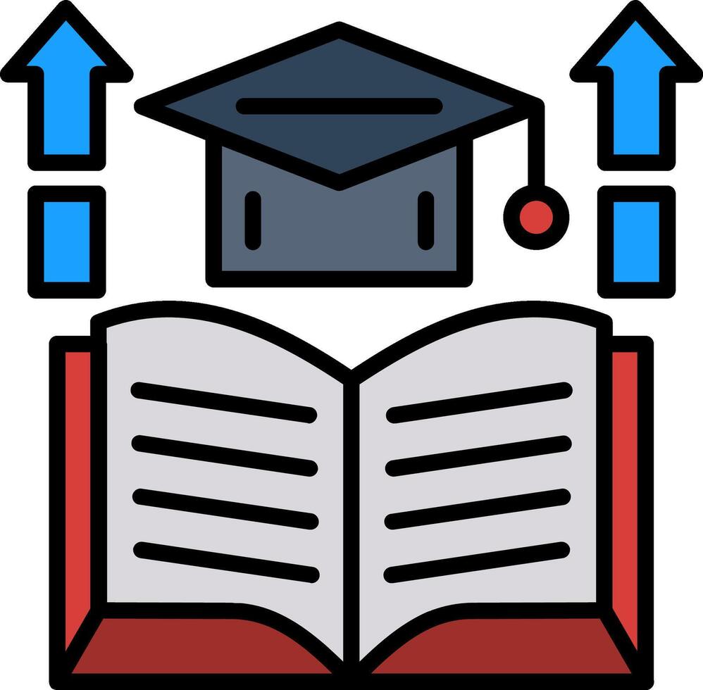 Learn More Line Filled Icon vector