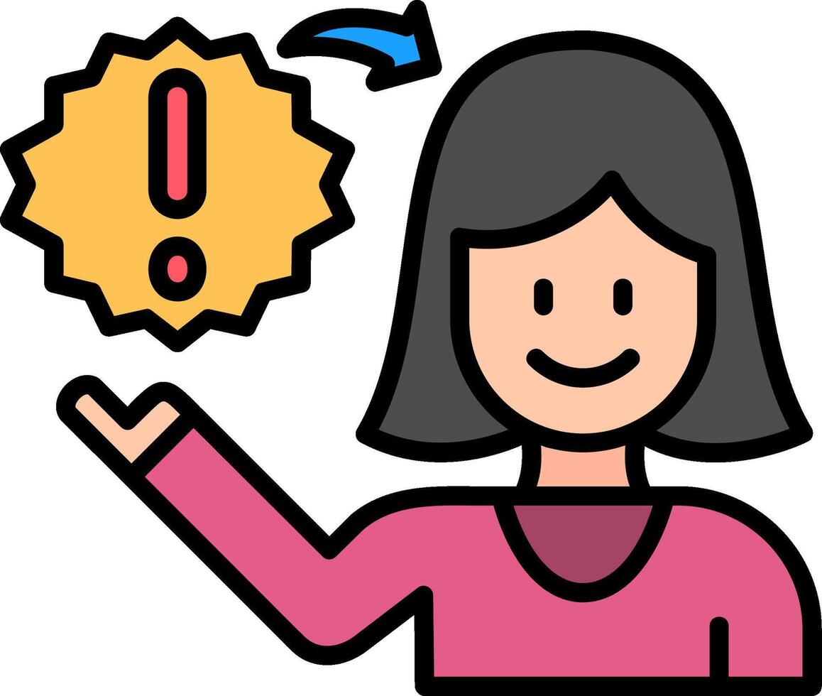 Nervous Breakdown Line Filled Icon vector