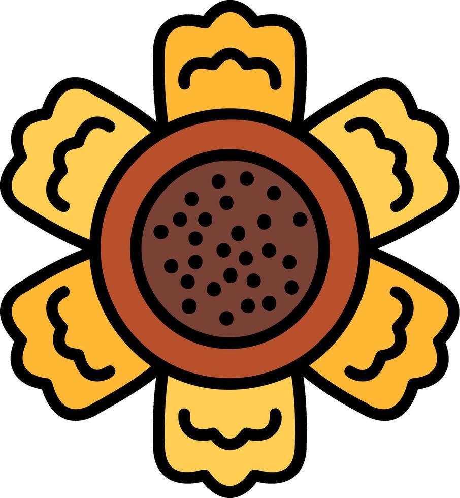 Rafflesia Line Filled Icon vector