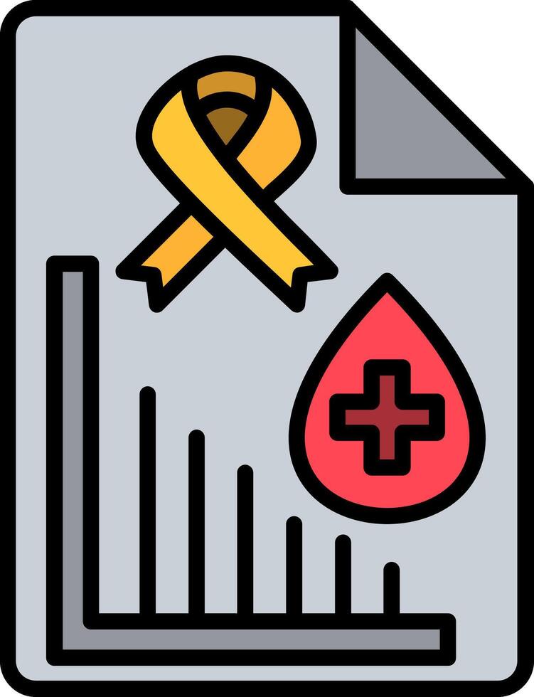 Analytic Line Filled Icon vector