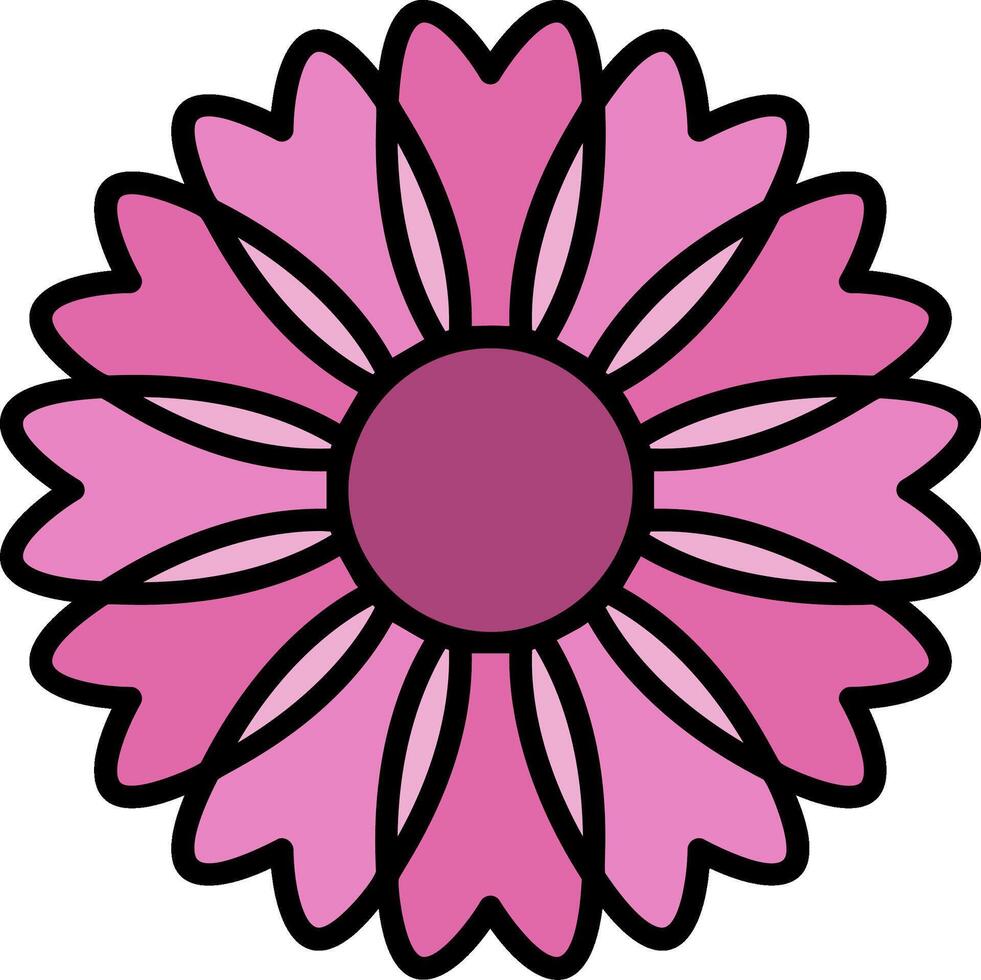 Sabi Line Filled Icon vector