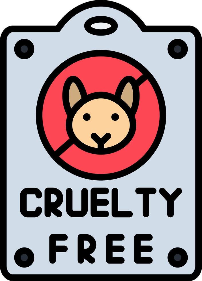 Cruelty Free Line Filled Icon vector