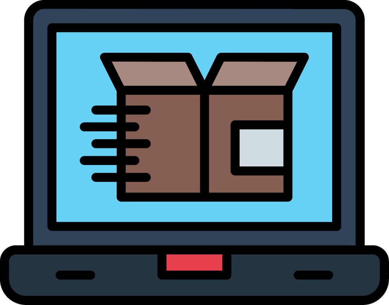 Logistic Line Filled Icon vector
