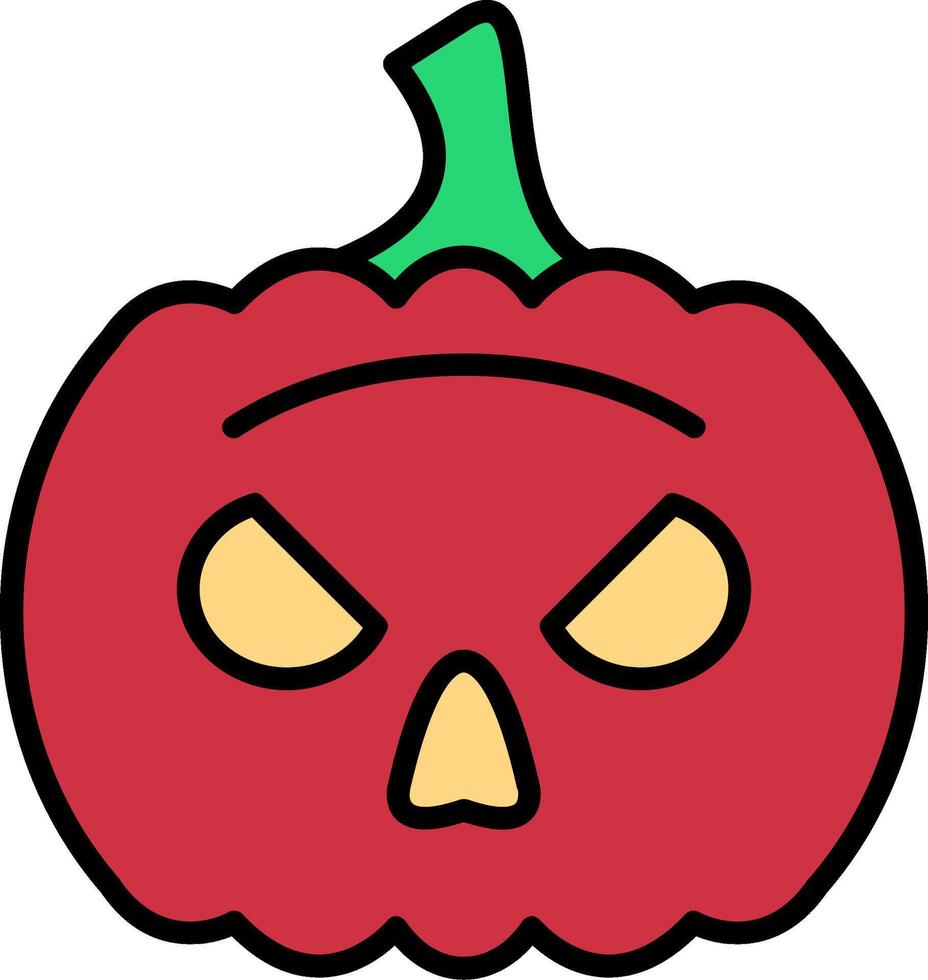 Pumpkin Line Filled Icon vector