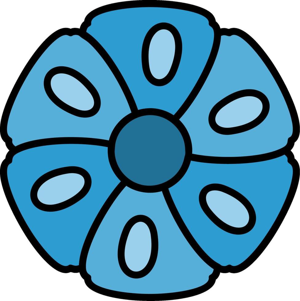 Plumeria Line Filled Icon vector