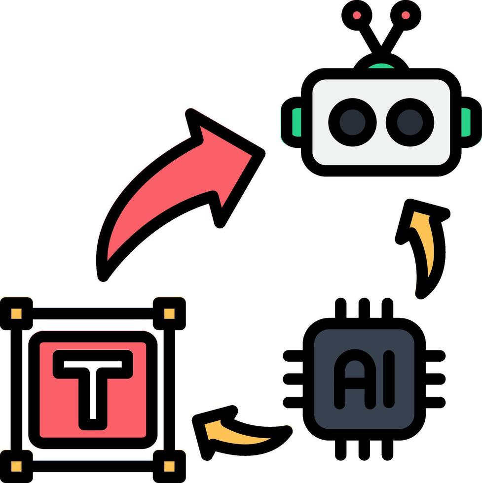 Text Line Filled Icon vector