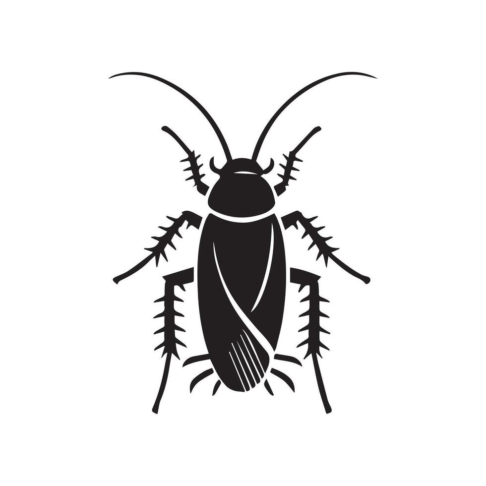 Cockroach logo. Isolated cockroach on white background vector