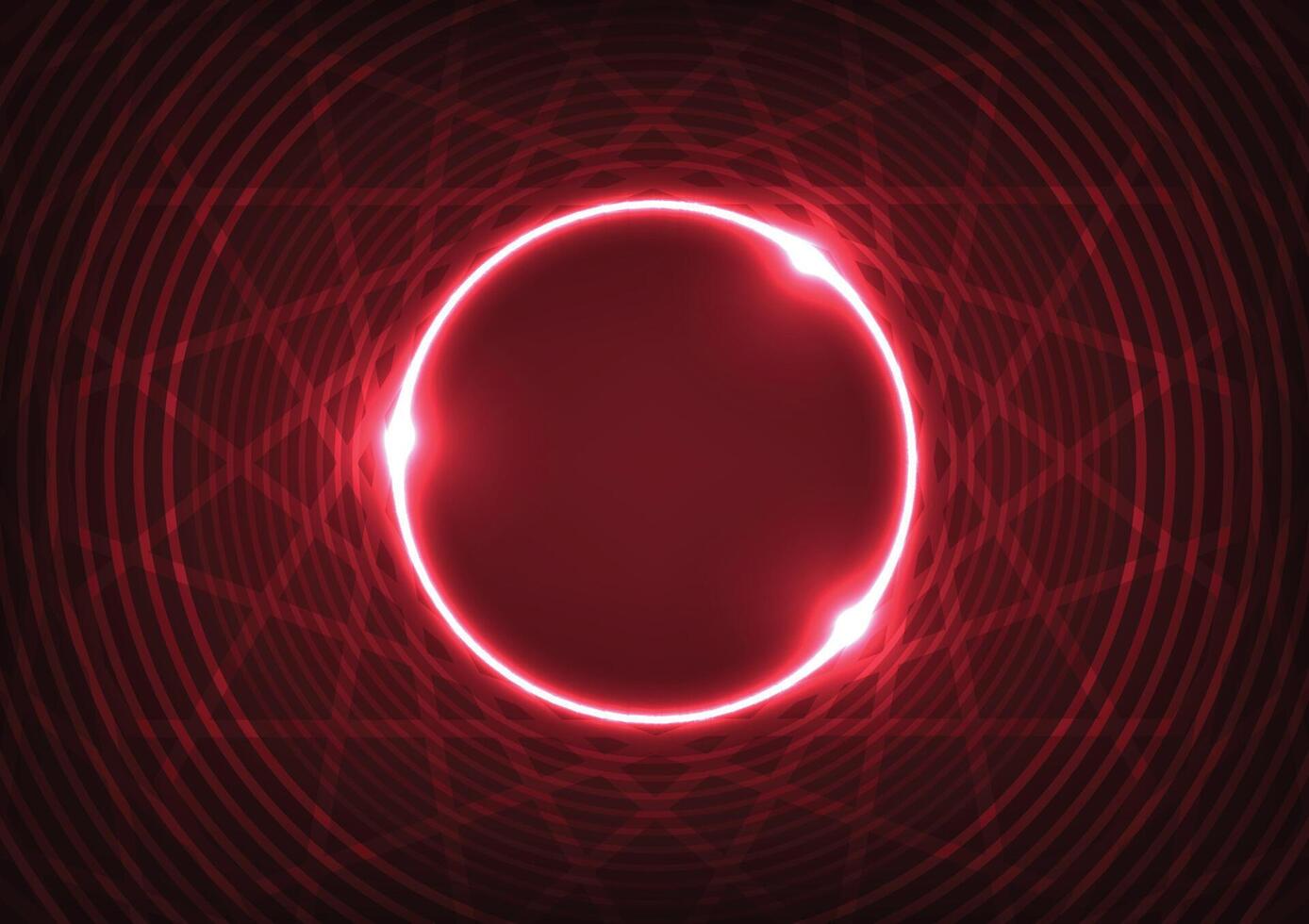 Red space fire ring circle art graphic background vector