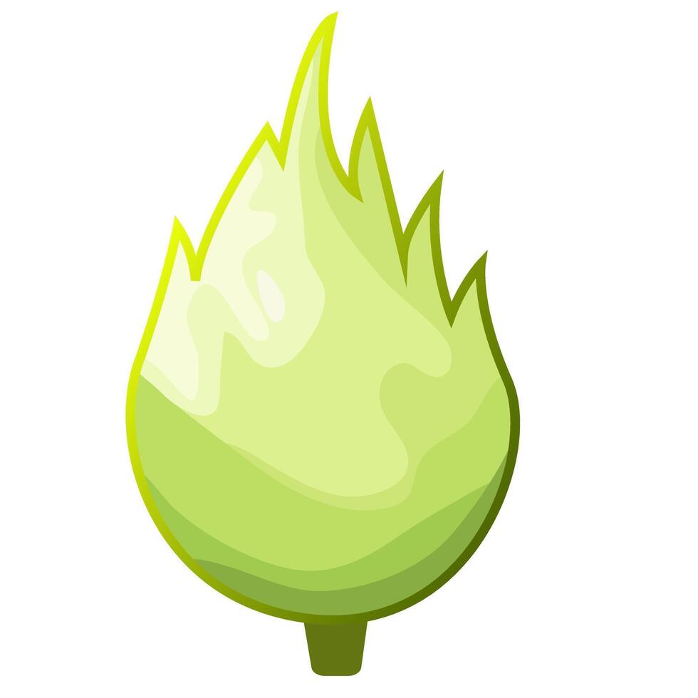 stylized green leaf icon vector