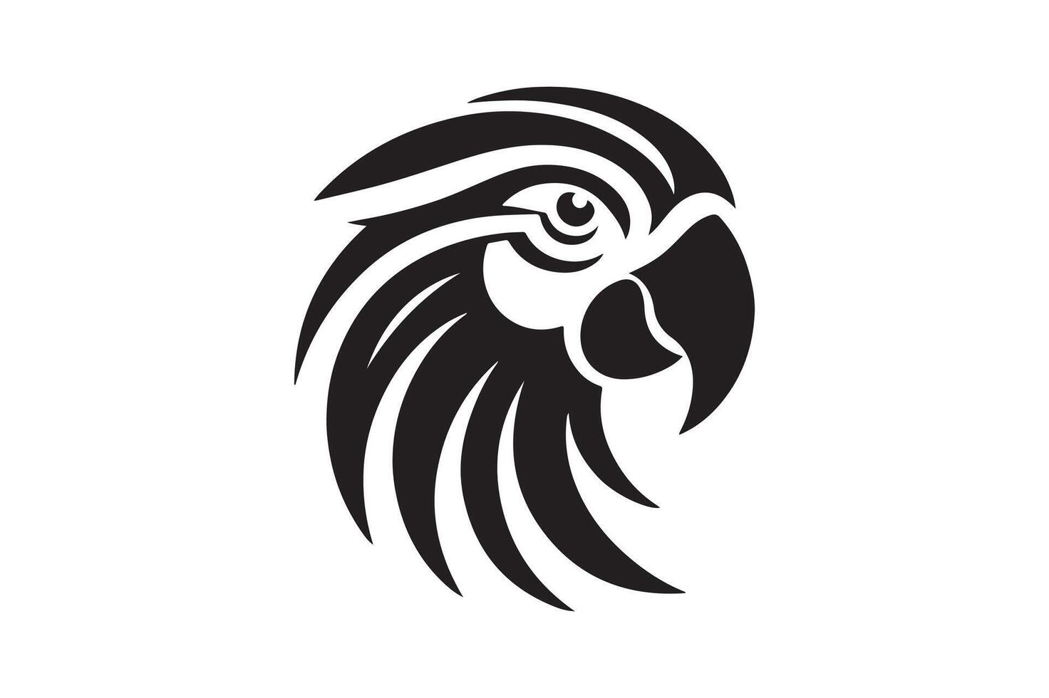 illustration of a parrot head vector