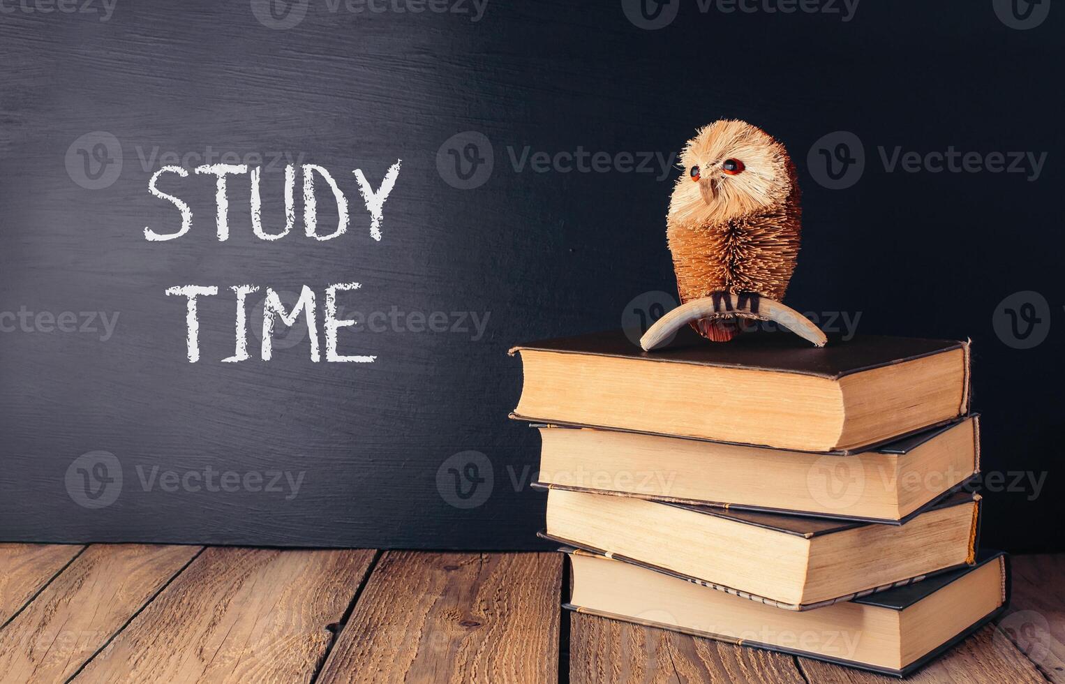 A chalkboard with the words study time written on it photo