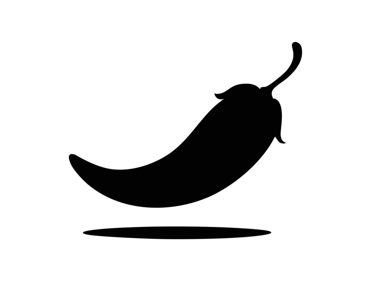 a black and white illustration of a chili pepper vector