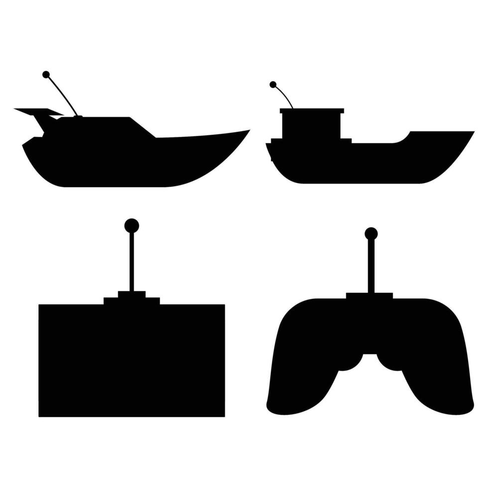 Remote Control Models and Toys Design Elements for Emblems Silhouette vector