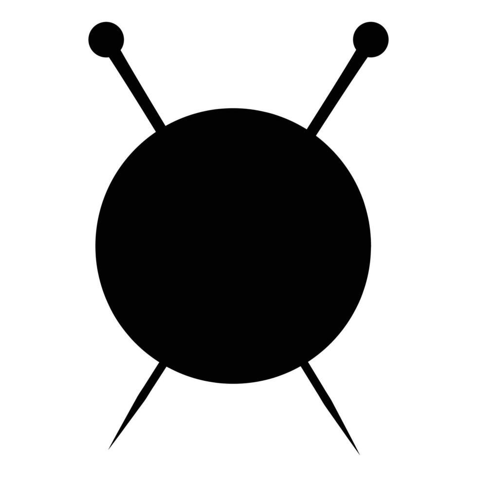 Yarn Ball Icon for Knitting and Crafting Design vector