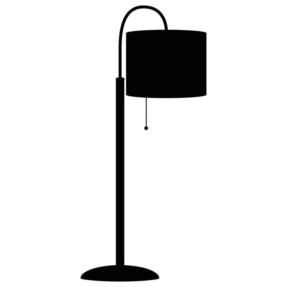 Lamp Silhouette Icon for Lighting and Home Decor Design vector