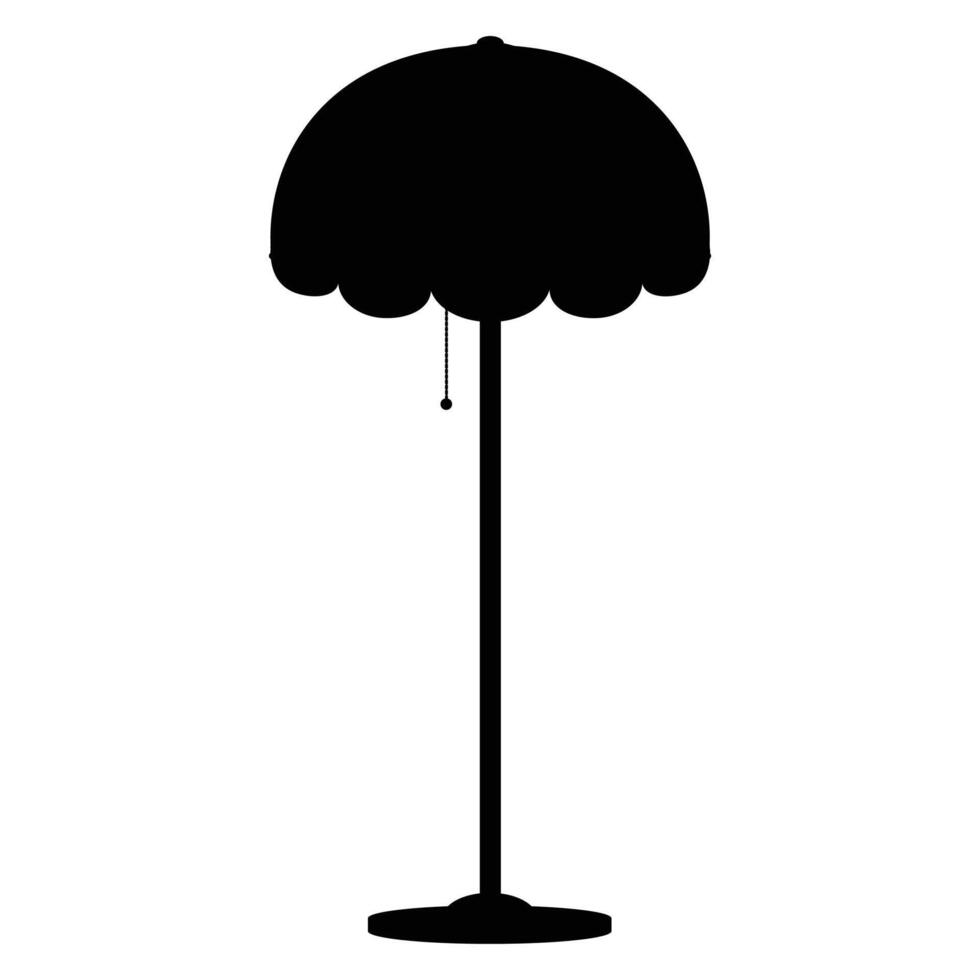 Lamp Silhouette Icon for Lighting and Home Decor Design vector