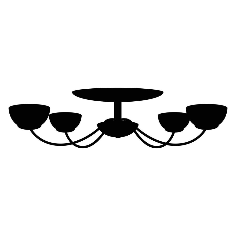 Chandelier Icon for Luxury Lighting and Home Decor Design vector