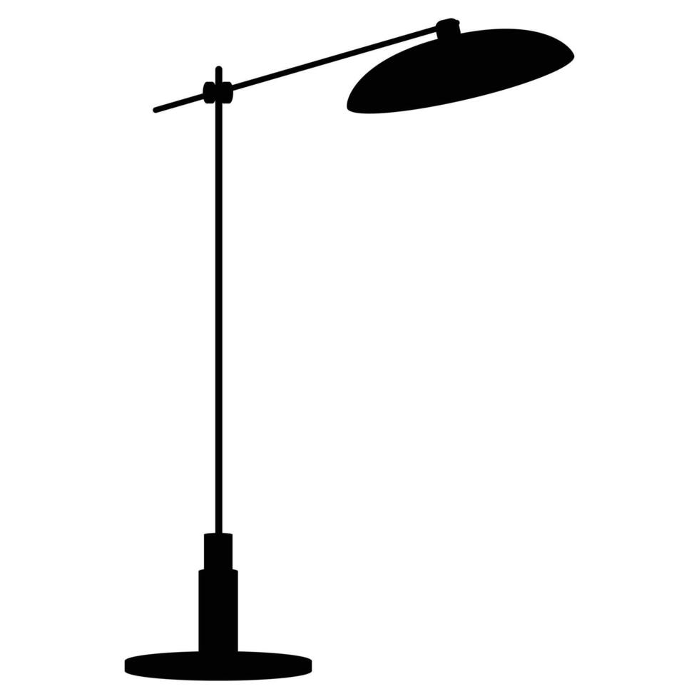 Lamp Silhouette Icon for Lighting and Home Decor Design vector