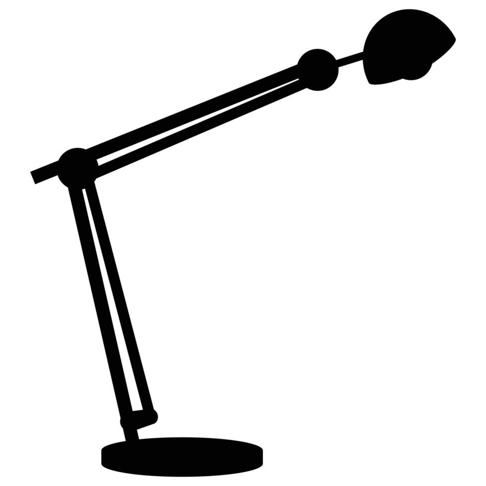 Lamp Silhouette Icon for Lighting and Home Decor Design vector