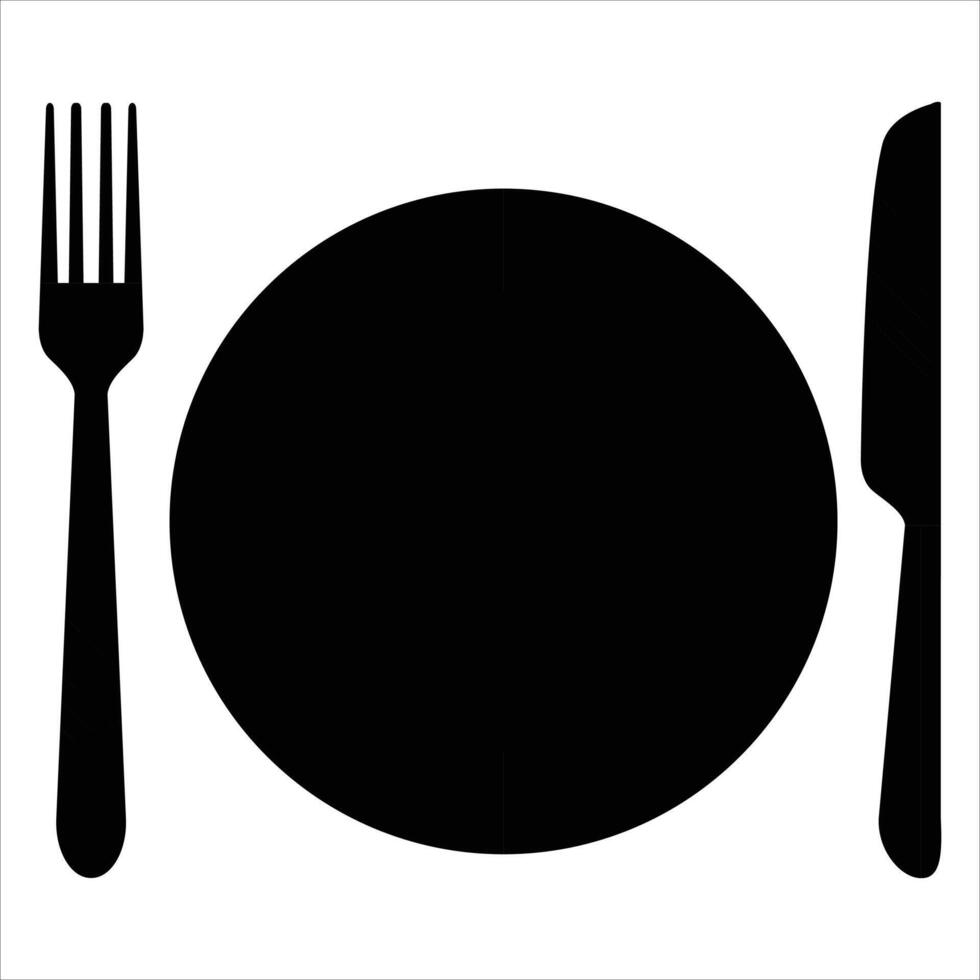 Fork and Knife Icon for Dining and Restaurant Design vector