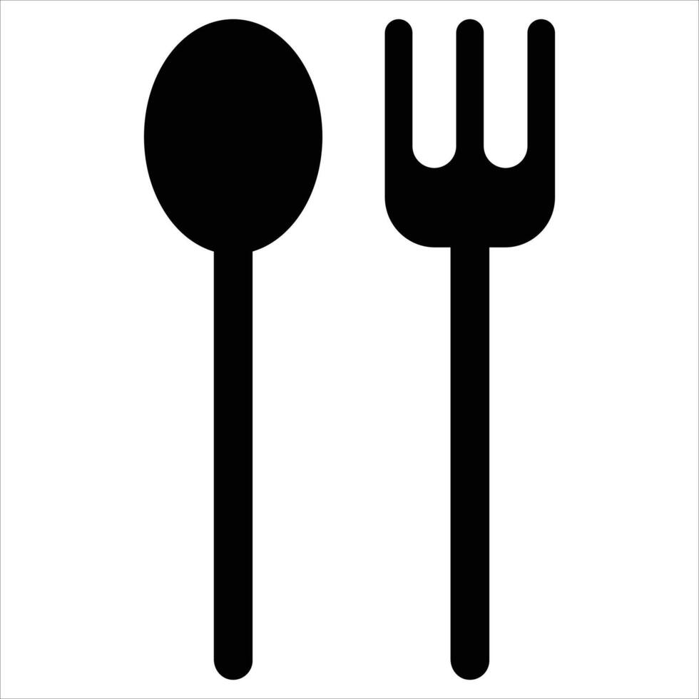 Fork and Knife Icon for Dining and Restaurant Design vector