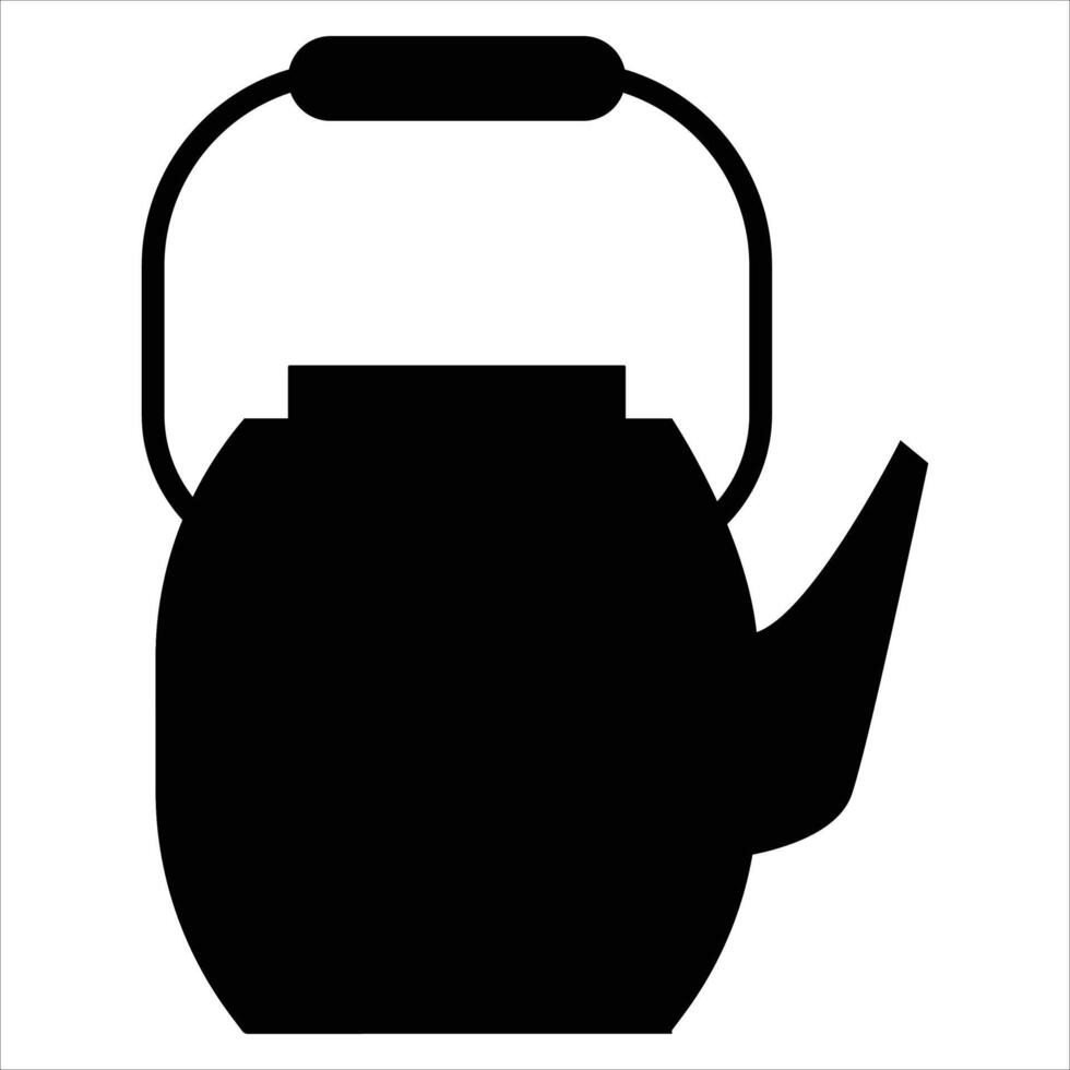 Teapot Silhouette Icon for Tea Time and Kitchen Design vector