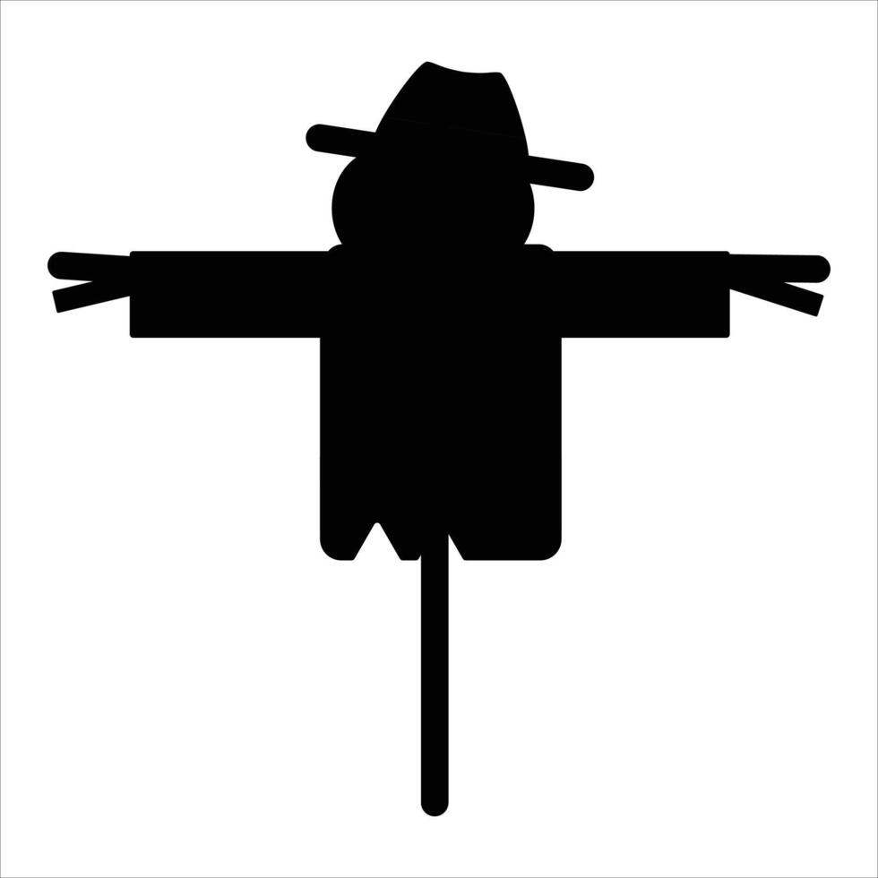 Scarecrow Icon for Farm and Harvest Season Design vector