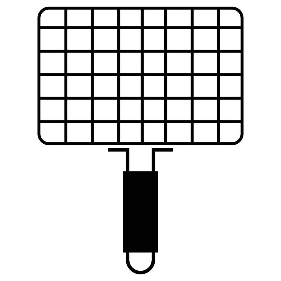 BBQ Grid Icon for Grilling and Outdoor Cooking Themes vector