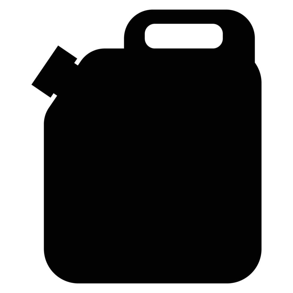 Jerry Can Silhouette Icon for Fuel and Storage Design vector