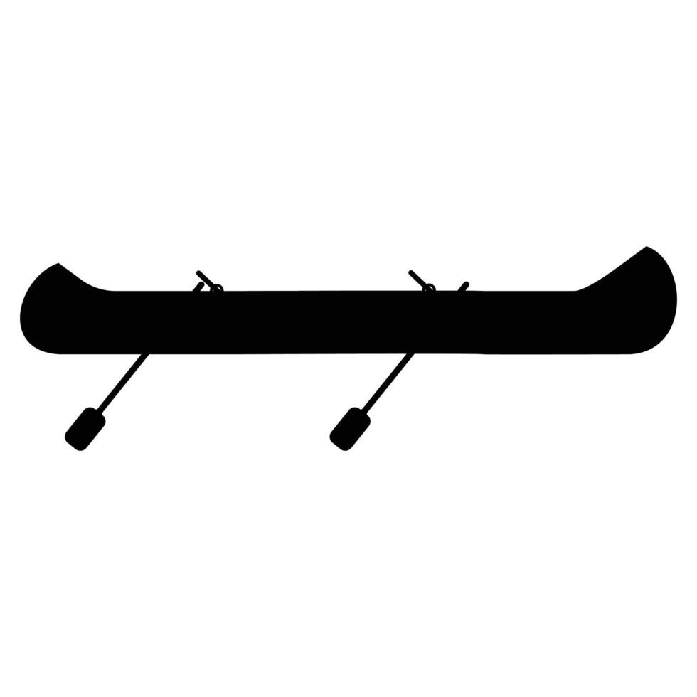 Kayak with Paddle Icon for Outdoor Water Sports and Adventure vector