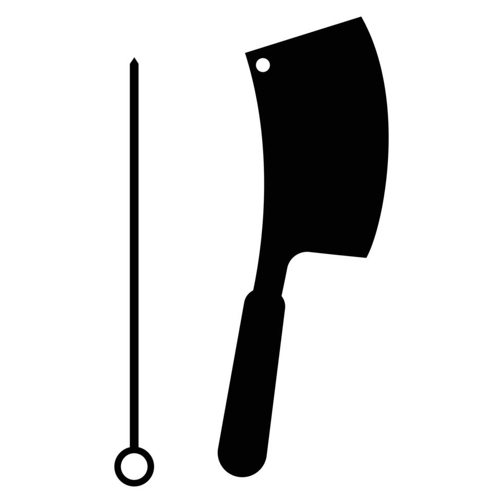 BBQ and Grill Tools Icon for Outdoor Cooking and Barbecue Design vector