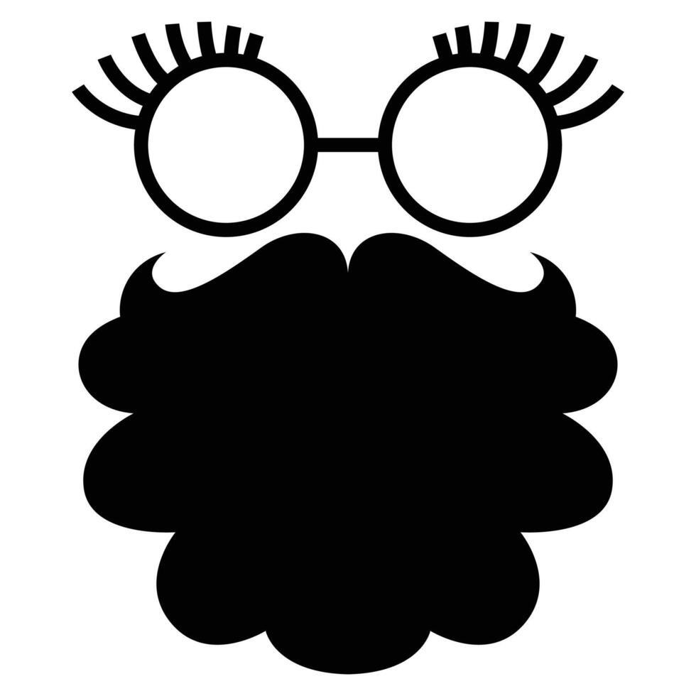 Hipster Fashion Silhouette Icon for Trendy and Modern Design vector