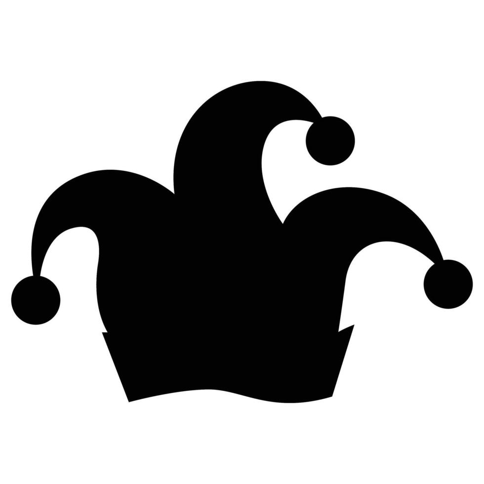 Entertaining Jester Hat Icon for Comedy and Festive Design vector