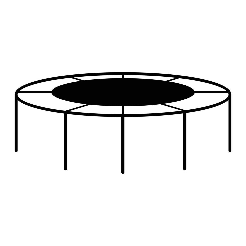 Trampoline Icon with Simple Design on White Background vector
