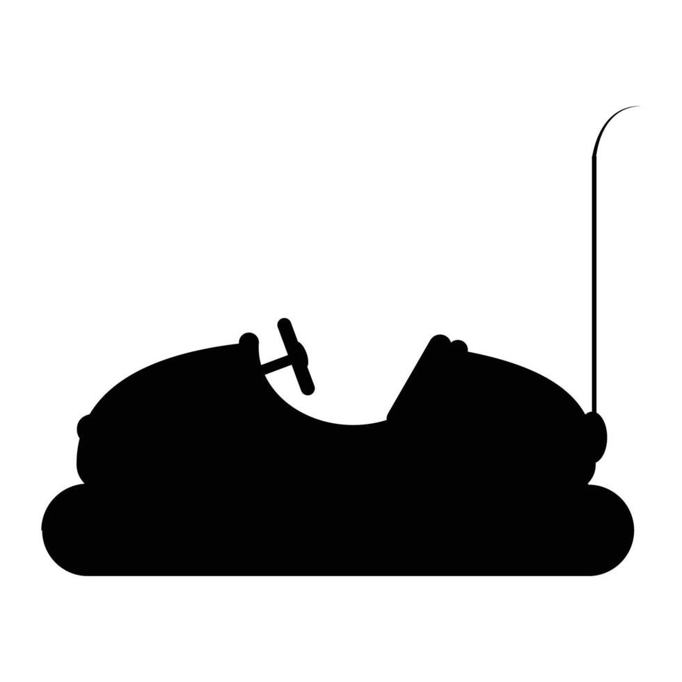 Electric Bumper Car in Amusement Park with Bright Colors vector