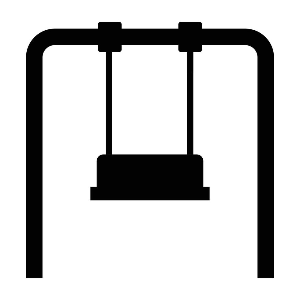 Swing Icon with Simple Design on White Background vector