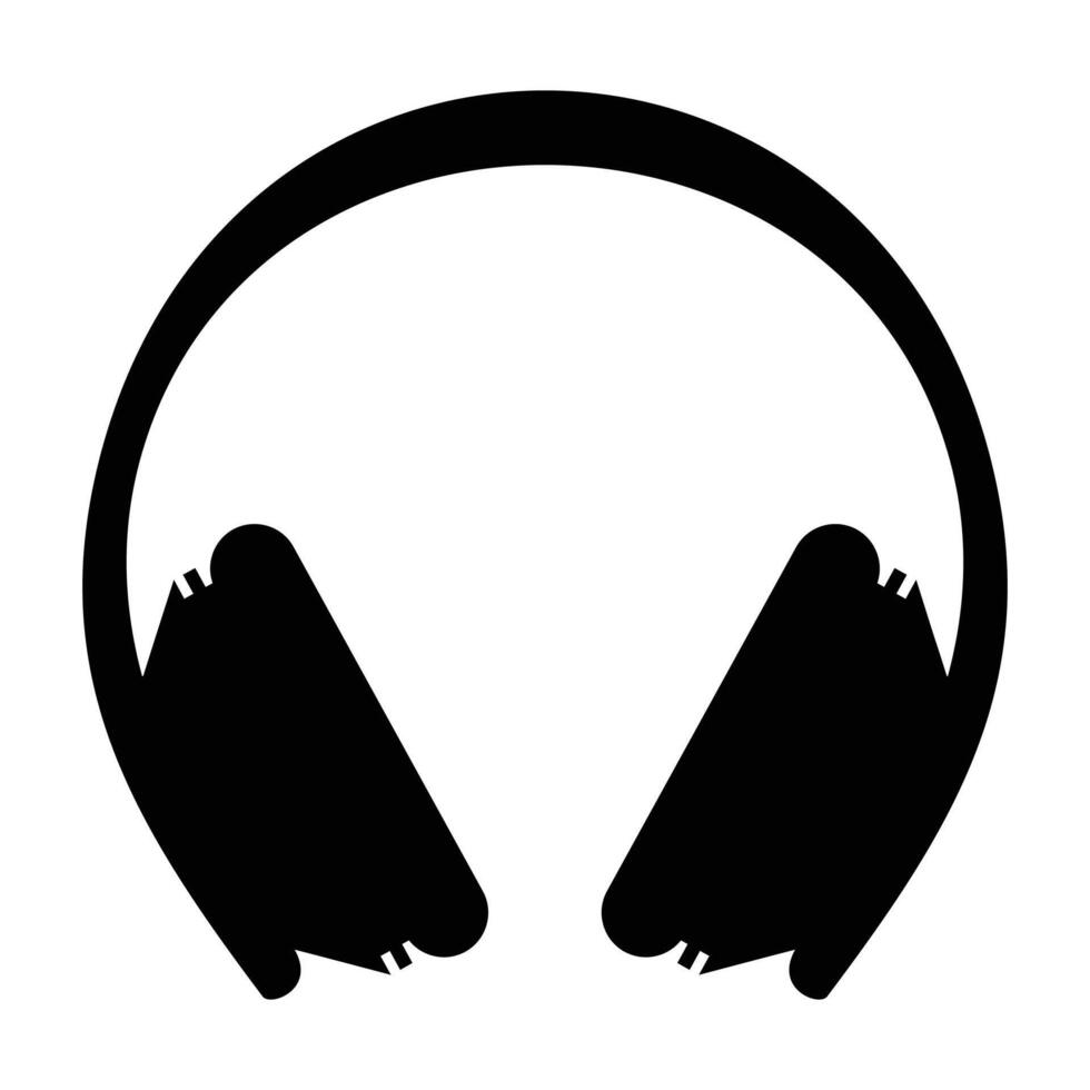 Headphone Icon with Simple Design on White Background vector