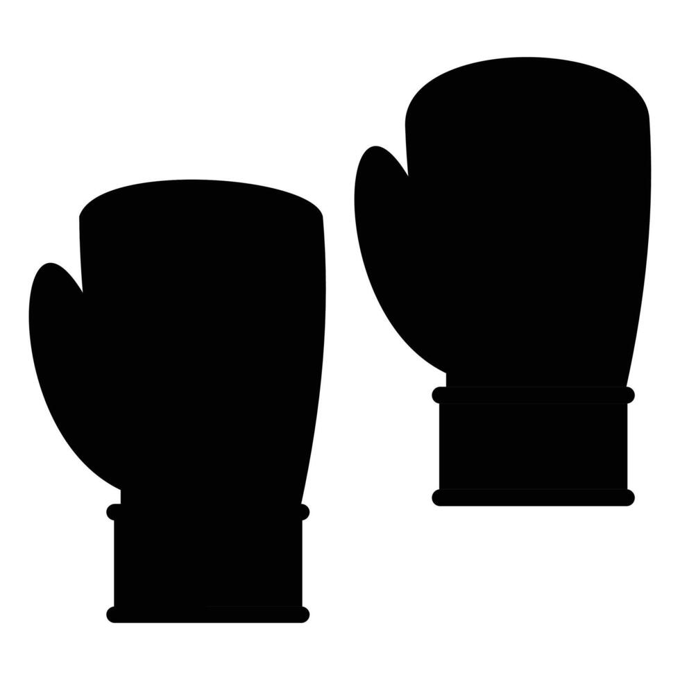 Pair of Boxing Gloves in Red with Laced Detail Design vector