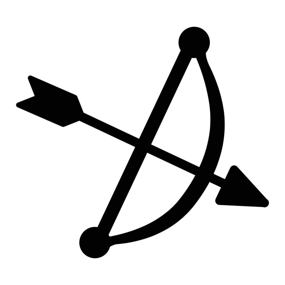 Illustration of Bow and Arrow for Archery Designs vector