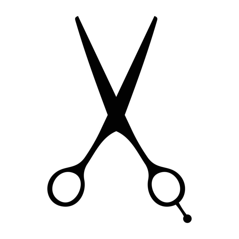 Barber Scissors Icon for Haircut and Salon Service Designs vector
