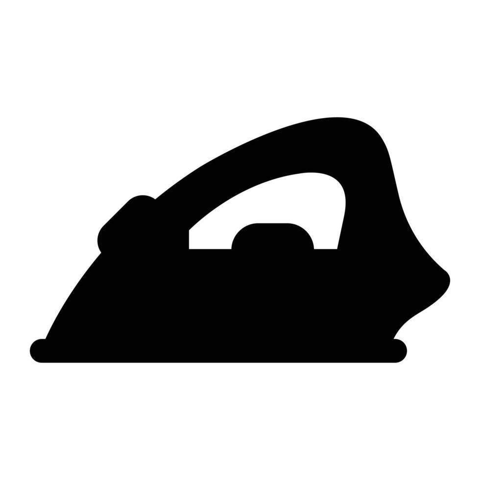 Icon of Electric Iron for Household and Appliance Designs vector