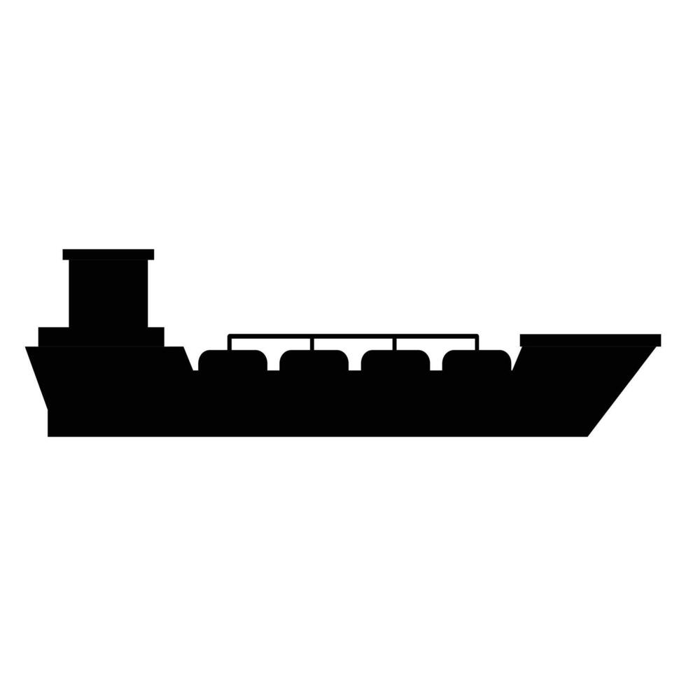 Large Oil Tanker Ship Sailing on the Ocean vector