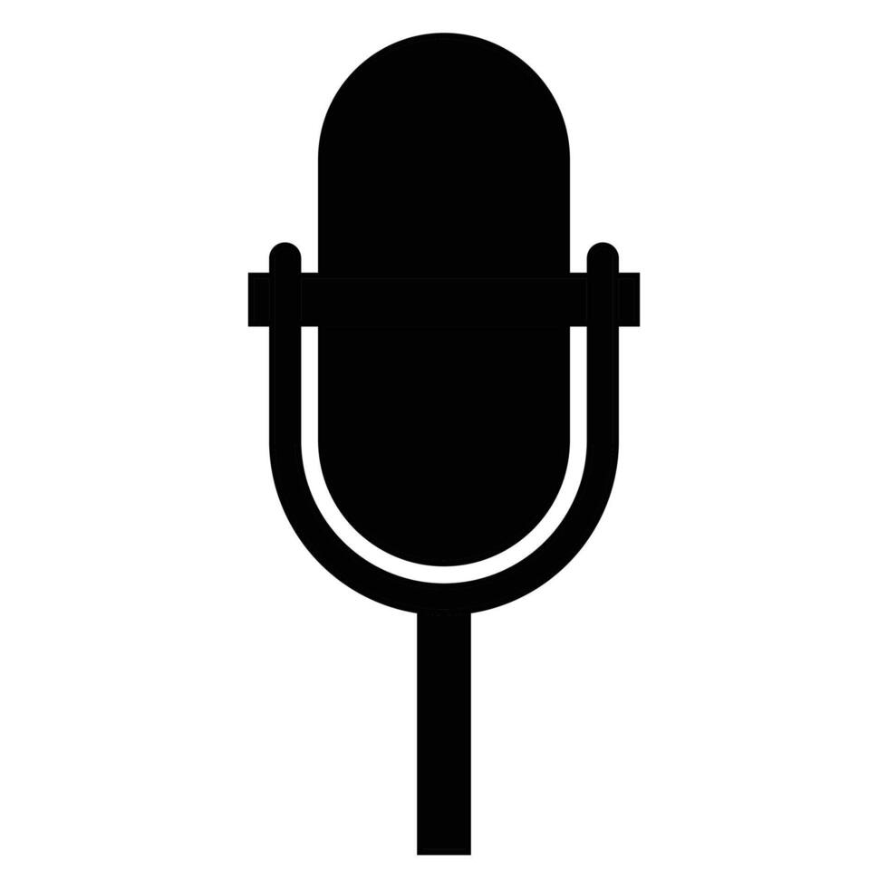 Professional Microphone for Audio Recording and Broadcasting vector