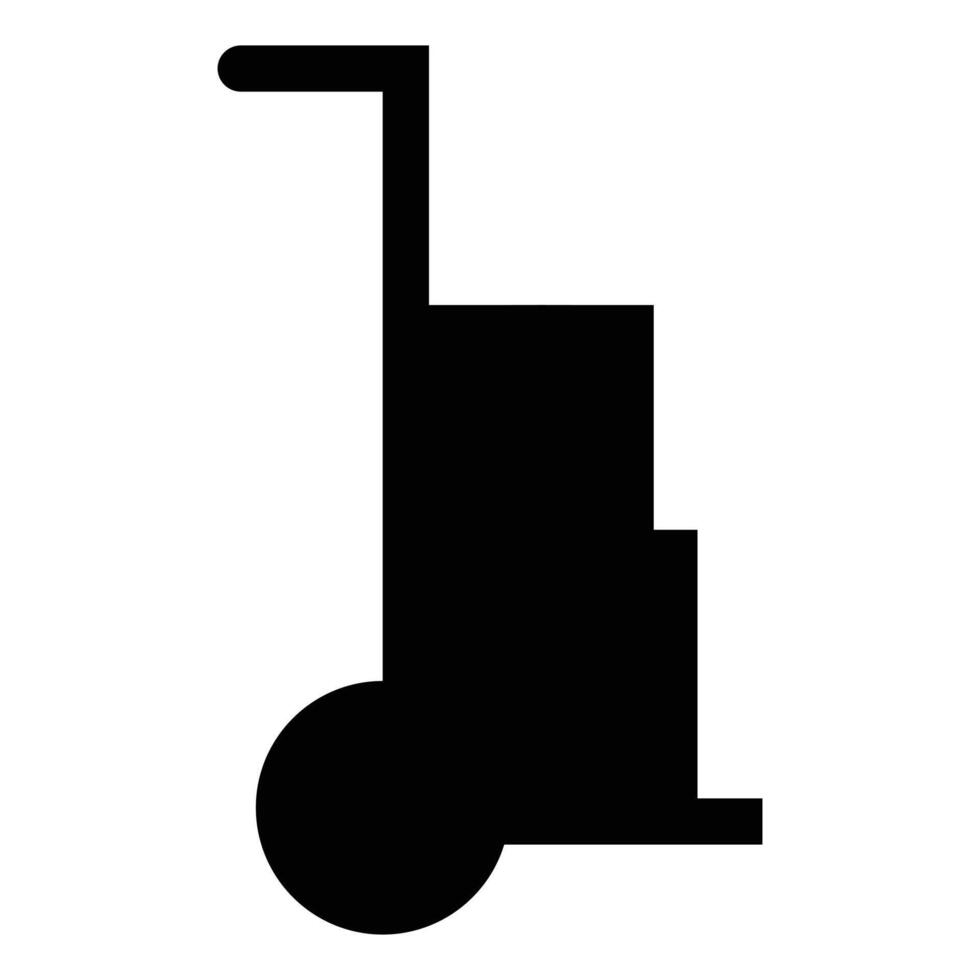 Luggage Trolley Icon for Travel and Airport Services vector