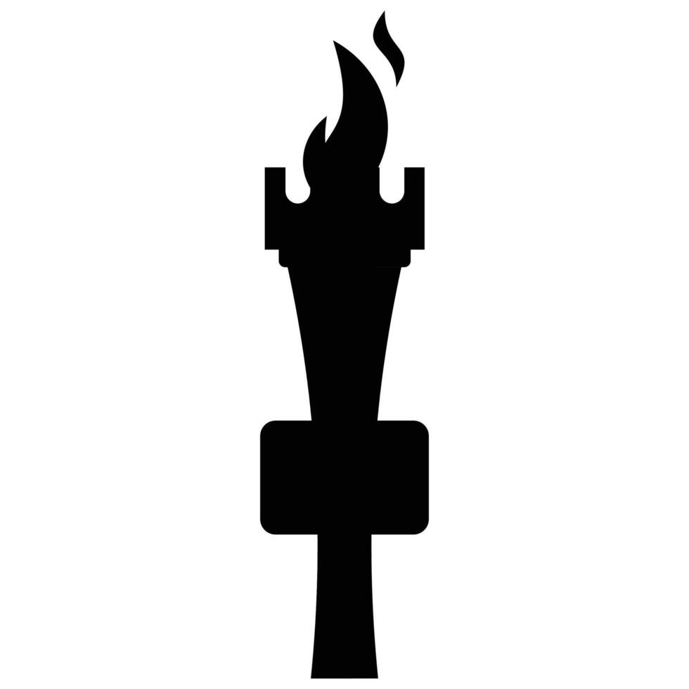 Olympic Torch Icon for Sports and Global Events vector