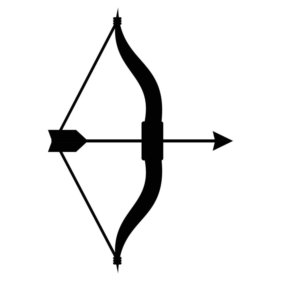Archer Bow Icon for Sports and Archery Designs vector