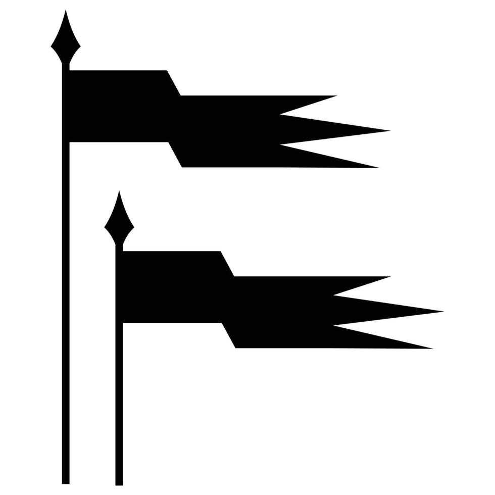 Medieval Flag Icon for Historical and Fantasy Designs vector