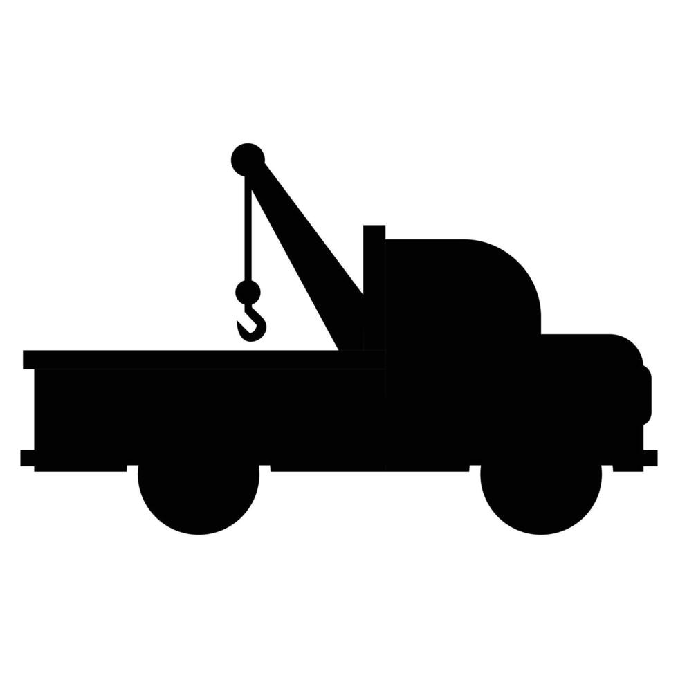 Car Towing Truck Icon for Roadside Assistance and Services vector