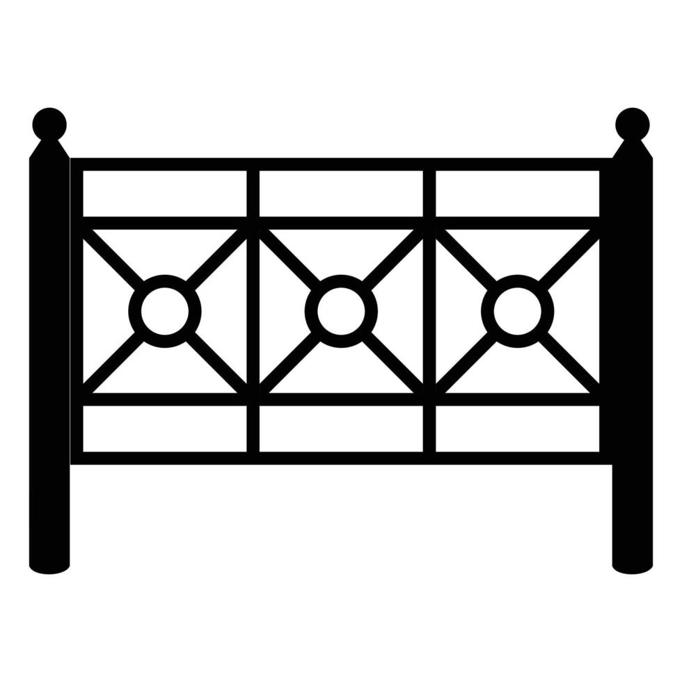 Silhouette of a Repeating Balustrade Icon for Architecture vector